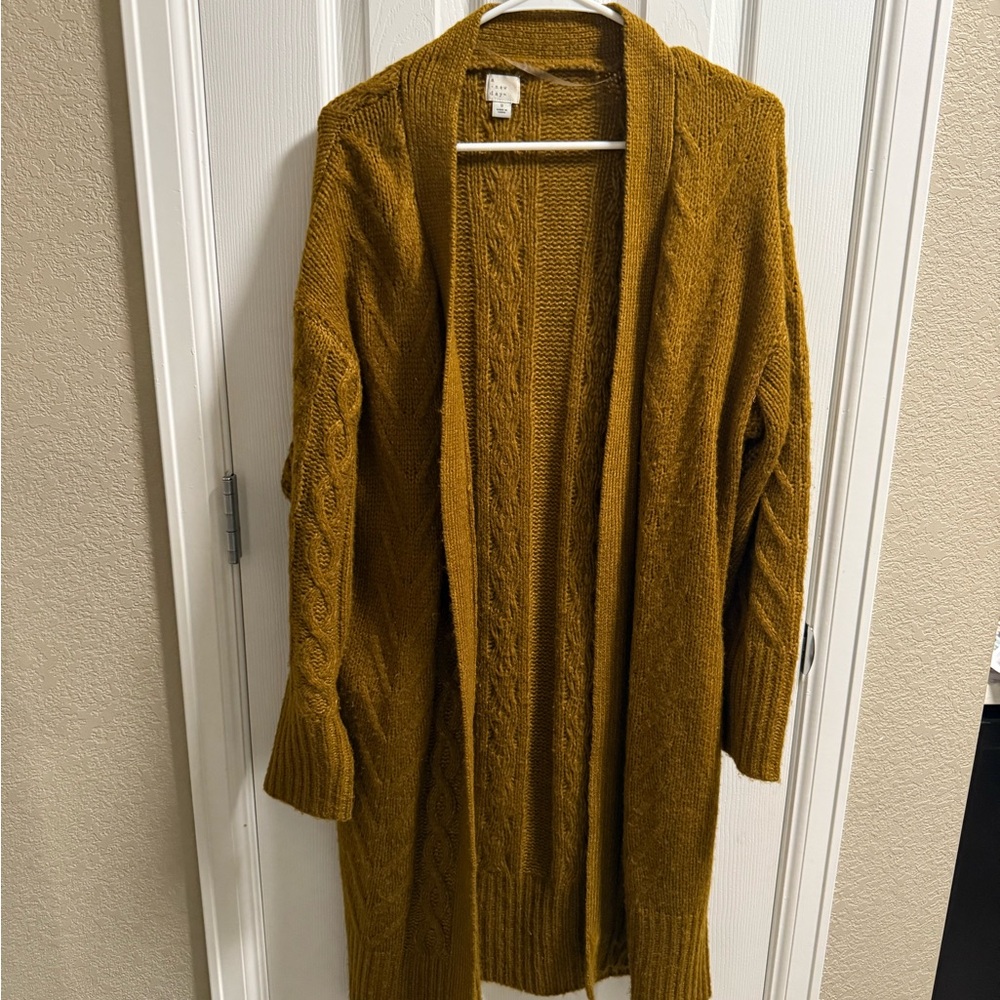 a new day Mustard Open Front Cardigan